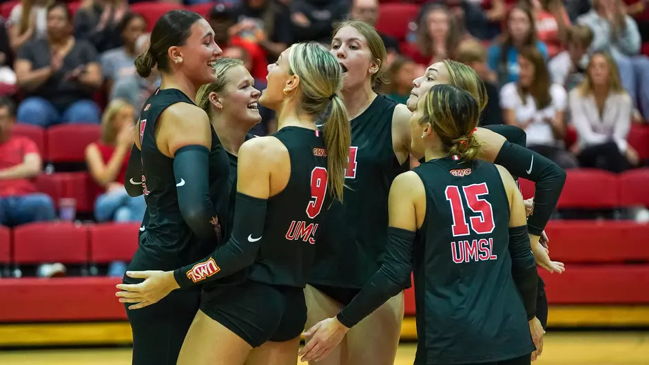 UMSL Smashes Rockhurst, Claims GLVC Regular Season Volleyball Title